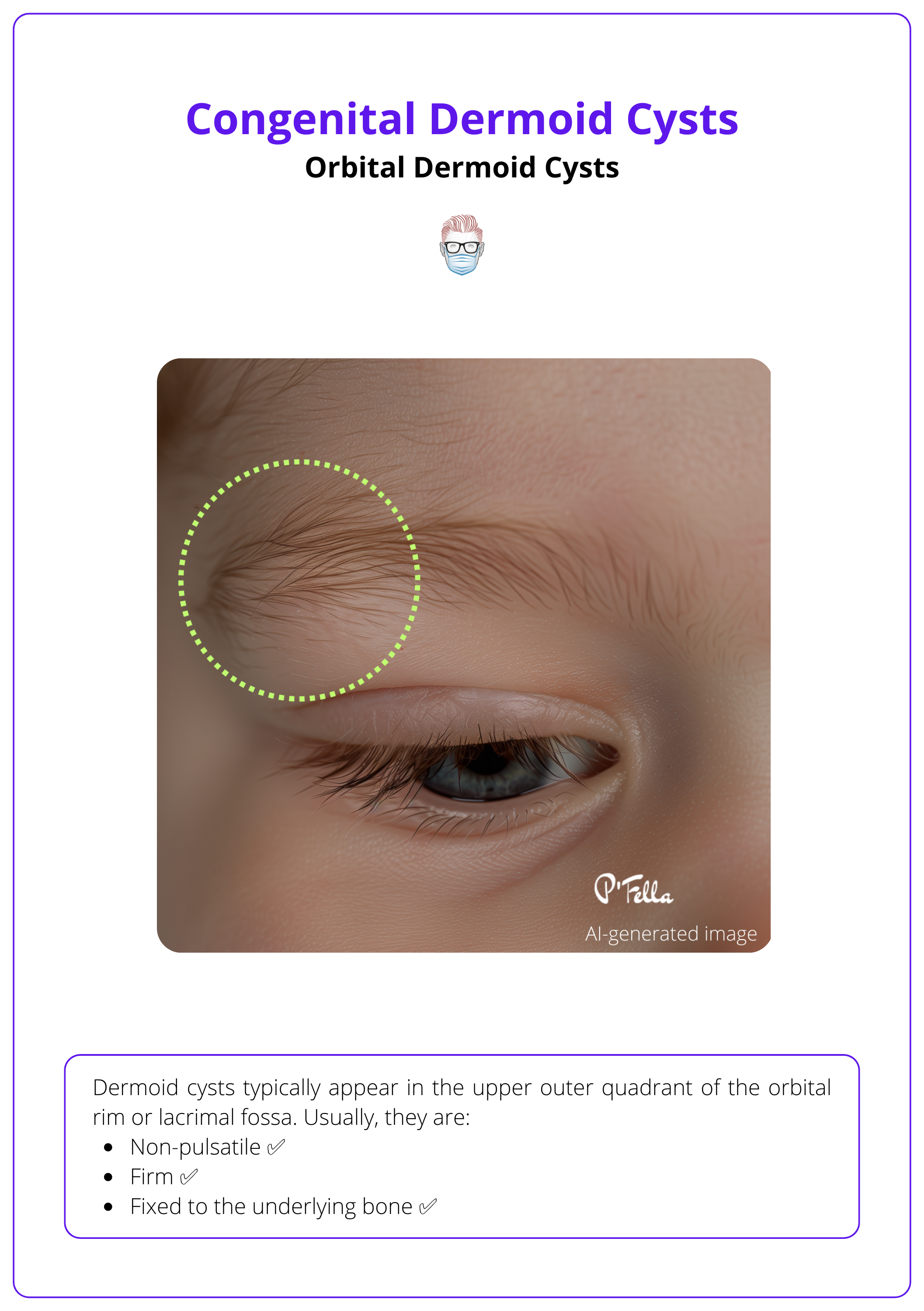 Clinical features of orbital dermoid cysts